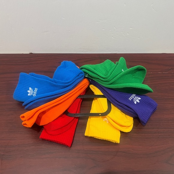 Adidas, 6 Pack Crew Socks, Multicolor - Picture 9 of 12